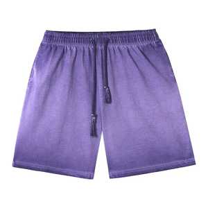 กางเกงขาสั้นผ้าฟลีซผ้าคอตตอนสไตล์สตรีทสำหรับผู้ชายกางเกงขาสั้นผ้าฟลีซผ้าเปียกแสงแดดปักลาย - Product Image 4