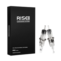 Rise Pro RL Lot de 20 cartouches d'aiguilles de tatouage jetables de qualité supérieure pour le maquillage permanent et l'art corporel.