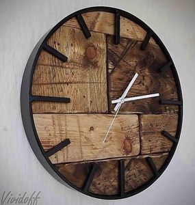 Best Selling Large Modern Classic Quartz <b>Wall</b> <b>Clock</b> Iron & Wood Timepiece for Home & Workspaces Available in Bulk Quantity - Product Image 2