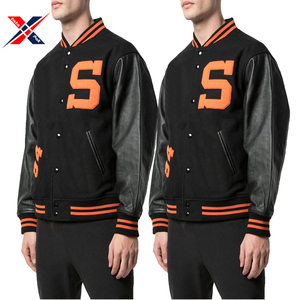 Veste universitaire d'automne de haute qualité en toile 100% coton, tissu fin patchwork respirant, service OEM - Product Image 5