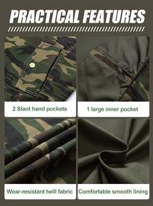 New Arrival Cooling Cotton Canvas <b>Camouflage</b> <b>Jacket</b> for Man Washed Cropped Streetwear Winter Season Men's <b>Jackets</b> - Product Image 6