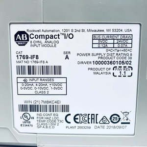 Module d'entrée analogique Allen Bradley 1769-IF8 avec interface Ethernet/IP - Product Image 3