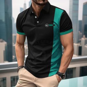 Wholesale Custom Plus Size <b>Office</b> Quick Dry Top Quality Stripped Polo <b>Shirts</b> Men Short Sleeve High Quality Luxury Men Cotton - Product Image 2