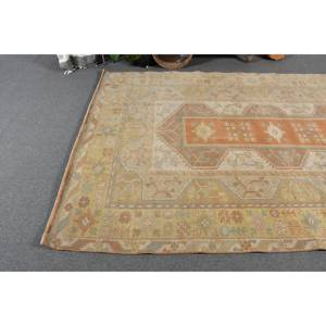 พรมขนทะเลสีเบจสีส้มสไตล์วินเทจขนาด6 x 9,3ft ผืนใหญ่ทรงสี่เหลี่ยมผืนผ้าสไตล์คลาสสิกสำหรับห้องโถงพรมยางสำหรับห้อง - Product Image 3