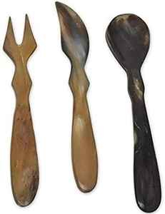 Cuillère traditionnelle en corne de buffle d'eau faite à la main, cuillère naturelle pour la décoration intérieure, artisanat unique d'Inde - Product Image 3