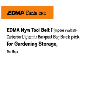 EDMA Nylon <b>Tool</b> <b>Belt</b> for Plywood-Portable Waist Bag Backpack for Gardening Storage - Product Image 2