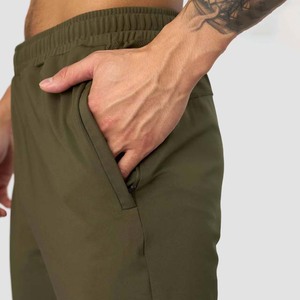 Pantalon décontracté ample en toile pour homme, printemps-automne, couleur unie, 100% coton, taille élastique avec poches - Product Image 4