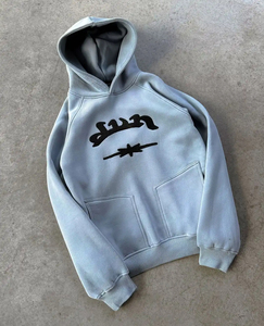 TRADE IN MFG Custom Fashion Men High Quality Men's Hoodies Streetwear <b>Hip</b> Hop Casual Vintage Acid Wash Embroidery Hoodies Men - Product Image 1