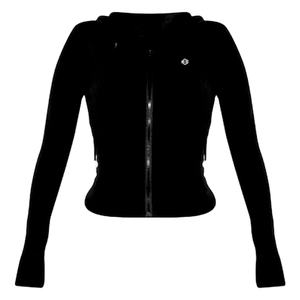 Sudadera Deportiva Ajustada con Cierre, Tejido Elástico, Mezcla de Poliéster y Elastano, Aproximadamente 220-260 GSM, Sudadera Informal para Mujer - Product Image 5