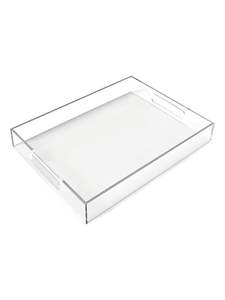 Transparent Acrylic Serving <b>Tray</b> Stylish Modern Design Premium Acrylic Serving <b>Tray</b> For Home And Office - Product Image 2