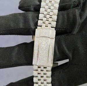 นาฬิกาอะนาล็อกระบบกลไกอัตโนมัติ Miyota หน้าปัดเพชรสีแดงสีขาว40มม. สแตนเลสสตีลคริสตัลแซฟไฟร์แฟชั่น - Product Image 4