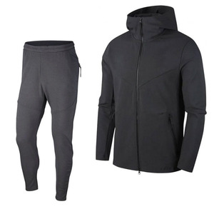 Conjunto de chándal deportivo de Primavera de talla grande con logotipo personalizado, chándal de fútbol liso unisex para correr - Product Image 3