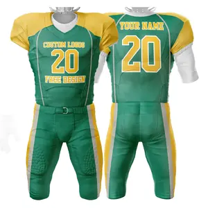 Custom Youth American Football Uniforms Tackle Twill Embroidered and Sublimated football uniforms and football pants