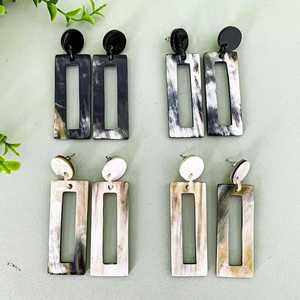 "India's Wholesale Handcrafted Buffalo Horn <b>Earrings</b>: Best-Selling New Designs for Women by crescent crafts - Product Image 2