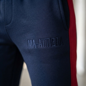 <b>Mens</b> Red Navy Hoodie Tracksuit Set Colorblock <b>Pullover</b> Sweatshirt Jogger Pants Sportswear Training Gym Fitness Activewear - Product Image 6