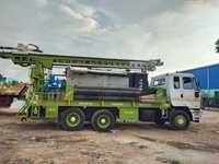 Machine de forage de puits d'eau montée sur camion d'occasion, DTH 300-350 mètres, capable de forage DTH et rotatif