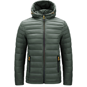 Nueva moda de invierno, chaqueta acolchada de Color personalizado para hombre, logotipo personalizado de alta calidad, cuello levantado, logotipo frontal Regular - Product Image 3