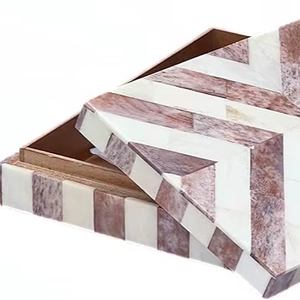 กล่องเก็บเครื่องประดับฝังกระดูกแบบหรูหราพร้อมซับในกำมะหยี่กล่องเก็บเครื่องประดับแกะสลักอย่างหรูหราราคาถูก - Product Image 1