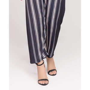 Pantalon Harem Noir Femme en Crêpe Respirant Taille Élastique Coupe Ample Couleur Délavée pour l'Automne Quotidien - Product Image 1