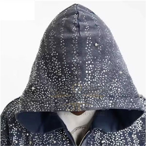 Sudadera con Pedrería de Moda Invernal, Ropa Urbana Moderna con Detalles Brillantes de Cristal, Felpa para Hombre Adulto, Transpirable, OEM - Product Image 3