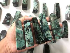 La meilleure vente de tour d'émeraude en cristal, POINT d'émeraude en cristal, obélisque pour la méditation de guérison, décoration de la maison - Product Image 4