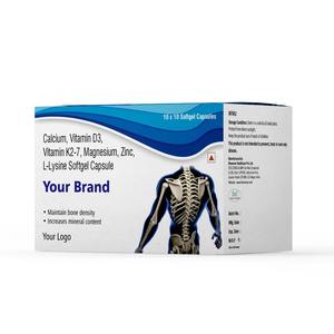 Kalsium Vitamin D3 Vitamin K2-7 L-Lysine Softgels Kapsul Tersedia dalam Kemasan Khusus - Product Image 2