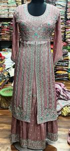 ชุดสูทปากีสถานของอินเดียปักด้วยมือสำหรับผู้หญิงสไตล์ดั้งเดิมแฟชั่นสวยงามดีไซน์ทันสมัย - Product Image 3