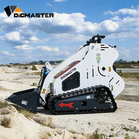 Mini Skid Steer Loader Jenis Stand-on Bermesin Briggs & Stratton Berbahan Bakar Bensin dengan Berbagai Aksesoris untuk Pekerjaan Pertanian dan Kebun