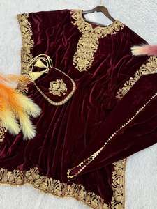 Nouveau haut de caftan en velours de viscose épais pour vêtements de fête avec caftan et potli pour travaux lourds ensemble Dhoti Salwar prix de gros - Product Image 5