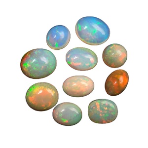 Piedra preciosa de ópalo de fuego de forma ovalada etíope Natural 100% a granel, corte de cabujón, joyería suelta, fabricación de piedra natal, venta a granel - Product Image 1