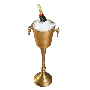Gold Color Metal Casted Aluminum <b>Ice</b> <b>Bucket</b> Insulated for Longer Retention for Parties Premium <b>Ice</b> <b>Bucket</b> Drink Accessory - Product Image 3