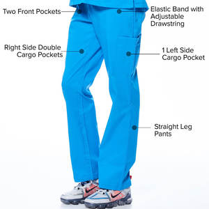 Traje exclusivo, uniforme médico elástico, conjuntos de enfermera para mujer, laboratorio de Hospital, hombre, tela de algodón, traje de médico Unisex - Product Image 5