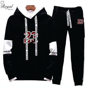 23 letras 2023 nuevo chándal para hombre traje de dos piezas primavera y otoño gradiente Sudadera con capucha Conjuntos Casuales - Product Image 2