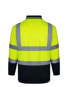 Algodón Poliéster Reflectante Seguridad Trabajo Camisas Logotipo personalizado Hi Vis Fluorescente Impermeable LED Flash Uniformes de trabajo de alta calidad - Product Image 2