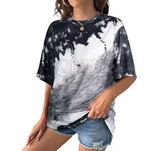 Reasonable Price <b>Women</b> <b>Tie</b> <b>Dye</b> <b>T</b> <b>Shirts</b> Best Quality Summer Breathable Quick Dry Eco-Friendly Polyester/Cotton - Product Image 3