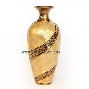 Jarrones de flores de cristal de gran tamaño con diseño blanco de primera calidad, macetas de forma redonda para sala de estar, artículos de Hotel, jarrones y macetas - Product Image 5