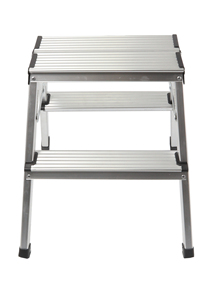 Scala domestica in alluminio, 2 gradini, 43 cm (Wood 10047) - Product Image 3