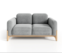 Ensemble de canapé d'angle de bureau commercial moderne avec des meubles remplis d'éponge en tissu pour le salon
