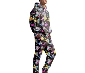 Conjunto Deportivo de Invierno Unisex, Talla Mediana, Térmico, Informal, con Capucha y Pantalones, Dos Piezas, con Logotipo Personalizado, Sudadera de Forro Polar y Algodón - Product Image 5