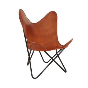 Handmade Leather Butterfly Relax Arm Replacement Chair Cover Foldable Rustic Style for Living Room Bedroom Outdoor Leisure Chair - Product Image 5