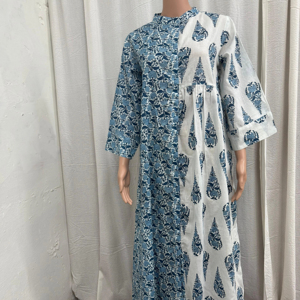 ชุดเดรสผ้าฝ้ายลายดอกไม้ระบายอากาศได้ดีสำหรับฤดูหนาวผ้าคอตตอนพิมพ์โลโก้แบบแห้งเร็วสไตล์ตะวันตก - Product Image 1