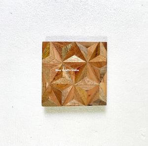 Nuevos posavasos de 4x4 pulgadas, alfombrillas de resina de madera, almohadillas para el hogar, Hotel, resina epoxi cuadrada natural, accesorios de cocina de madera de acacia - Product Image 6