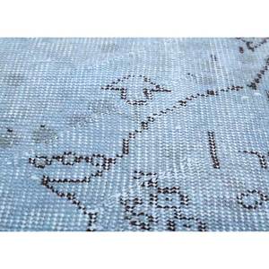 Alfombra de Lana Azul Vintage Hecha a Mano Pae-32, Pelo Alto, Trenzada, para Sala de Estar, Pasillo, Decoración Abstracta Rectangular con Medallón - Product Image 3