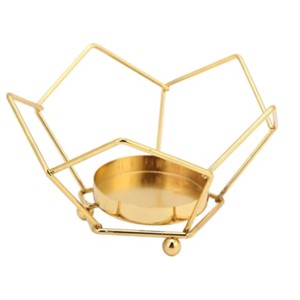 Bougie photophore en aluminium avec finition dorée pour la décoration suspendue Photophore en métal pour la décoration de la chambre. - Product Image 4