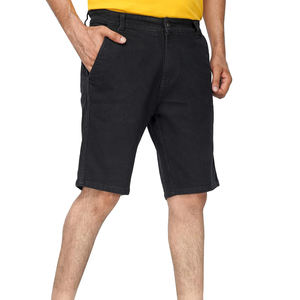 2026 Trending <b>High</b> <b>Waist</b> Casual <b>Men's</b> Denim Shorts with Knitted Fabric Breathable Button Closure Custom Color & Summer Ready - Product Image 3