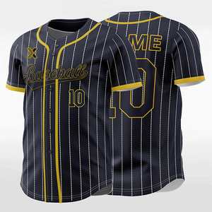 <b>Baseball</b> Jersey Manufacturer Denim Soft-touch Fabric Custom Men's - Product Image 1