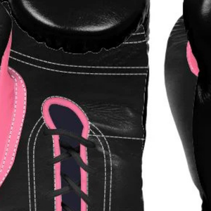 Winning <b>Lace</b> Up Boxing Gloves Black Pink Premium Genuine Leather Professional Boxing Training Sparring Gloves Women Friendly Fit - Product Image 6