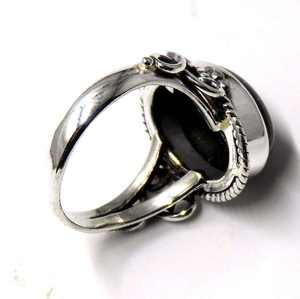 Bague élégante en pierre de soleil bleue en argent sterling 925, bijoux faits main, cadeau pour femme - Product Image 6