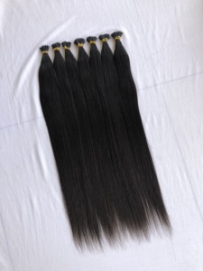 Qualité supérieure 26 ''# 1B Extensions de cheveux vierges Remy indiens droits de qualité supérieure donneur unique I pointe en gros meilleur fournisseur indien - Product Image 5