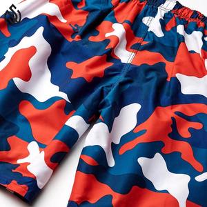 Pantalones cortos de playa para nadar de venta rápida para hombres con cintura con cordón elástico Forro de malla suave y bolsillos - Product Image 4